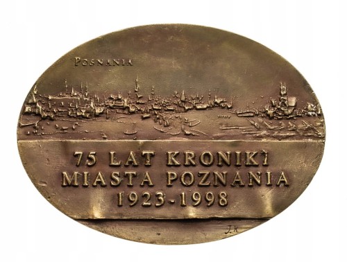 MEDAL 75 LAT KRONIKI MIASTA POZNANIA 1923-1998 (syg. J. K)