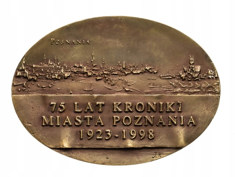 MEDAL 75 LAT KRONIKI MIASTA POZNANIA 1923-1998 (syg. J. K)