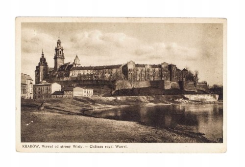 KRAKÓW - WAWEL OD STRONY WISŁY II RP