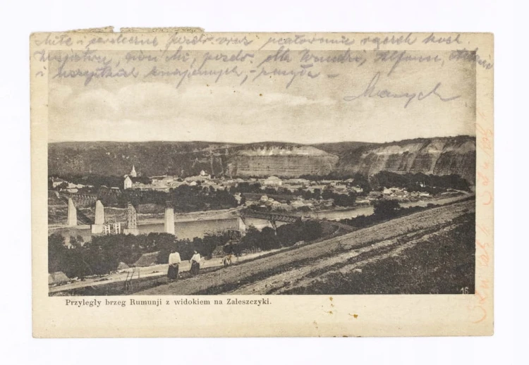 ZALESZCZYKI - RZEKA, PANORAMA MIASTA 1932