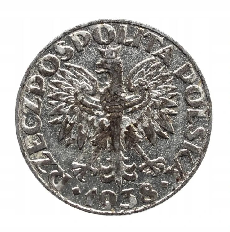 Polska, Generalna Gubernia, 50 groszy 1938, Warszawa, żelazo niklowane