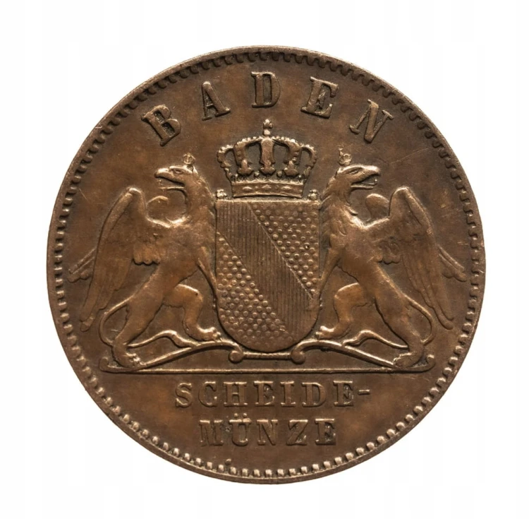 Niemcy, Badenia, Fryderyk I, 1 krajcara, 1869 rok.