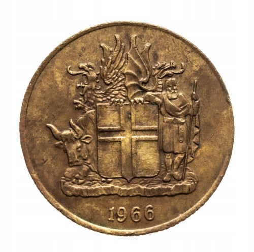 Islandia 1 korona, 1966 rok.