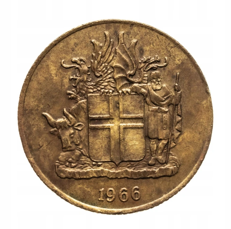 Islandia 1 korona, 1966 rok.