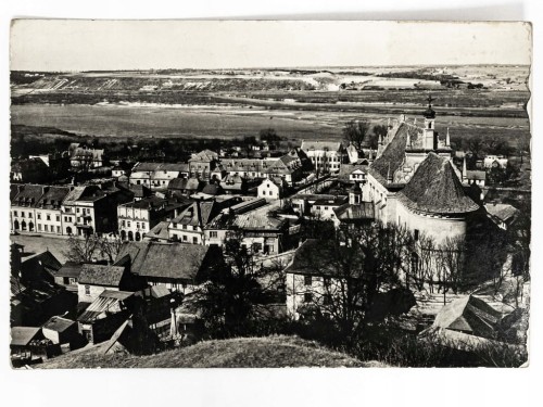 KAZIMIERZ DOLNY - PANORAMA Z KOŚCIOŁEM ŚW. JANA CHRZCICIELA 1966 PRL