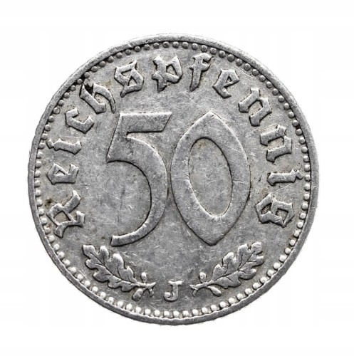 Niemcy, III Rzesza, 50 Reichspfennig 1935 J, Hamburg.