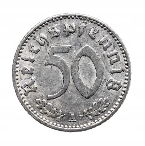 Niemcy, III Rzesza, 50 Reichspfennig 1940 A, Berlin.