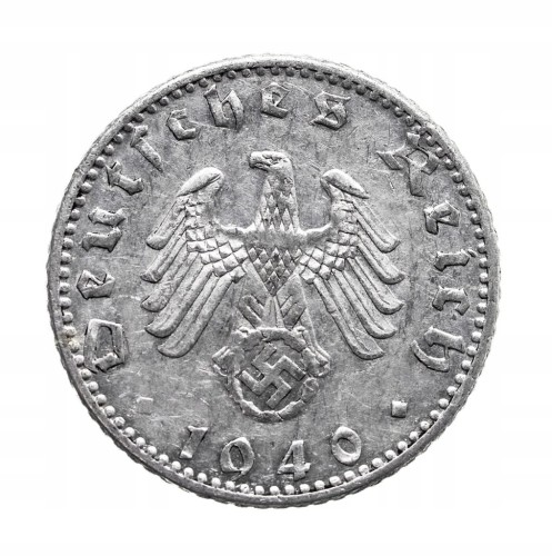 Niemcy, III Rzesza, 50 Reichspfennig 1940 A, Berlin.