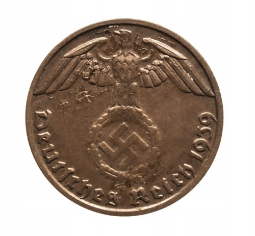 Niemcy, III Rzesza, 1 Reichspfennig 1939 B, Wiedeń.