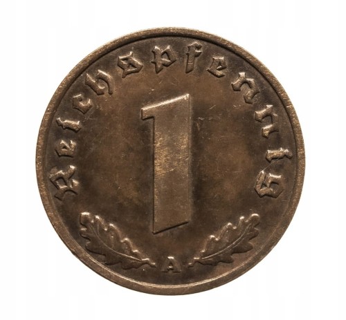 Niemcy, III Rzesza, 1 Reichspfennig 1937 A, Berlin.