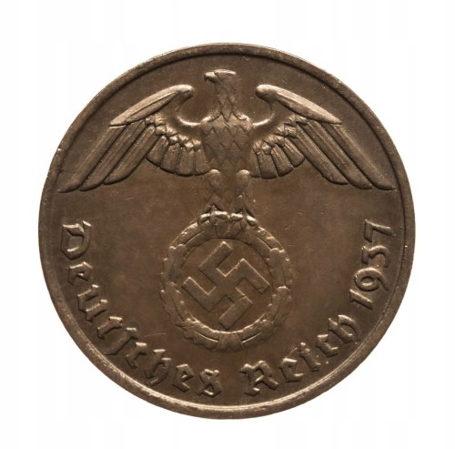 Niemcy, III Rzesza, 2 Reichspfennig 1937 A, Berlin.