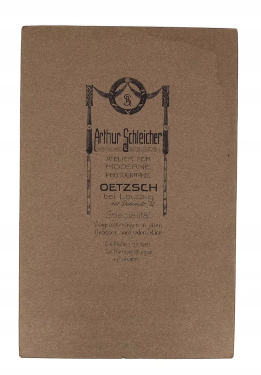 STARA FOTOGRAFIA - MĘŻCZYZNA W KAPELUSZU, ATELIER OETZSCH LEIPZIG NIEMCY