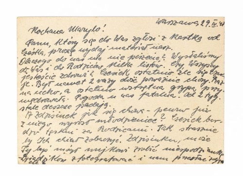 STARA POCZTÓWKA / LIST - POZNAŃ / WARSZAWA 1941