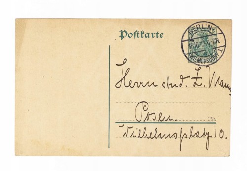 STARA POCZTÓWKA / LIST - BERLIN / POZNAŃ 1912