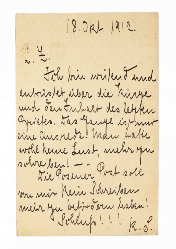 STARA POCZTÓWKA / LIST - BERLIN / POZNAŃ 1912