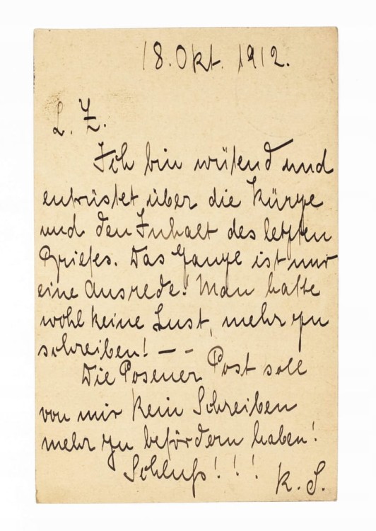 STARA POCZTÓWKA / LIST - BERLIN / POZNAŃ 1912