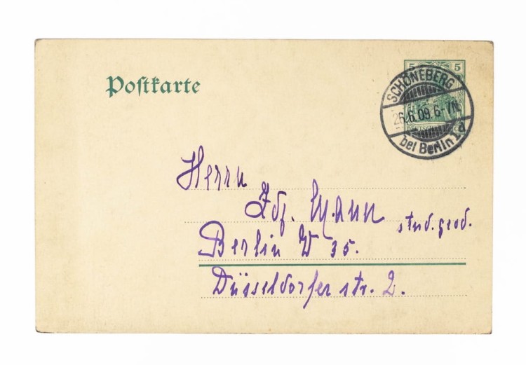 STARA POCZTÓWKA / LIST - BERLIN / SCHONEBERG 1909