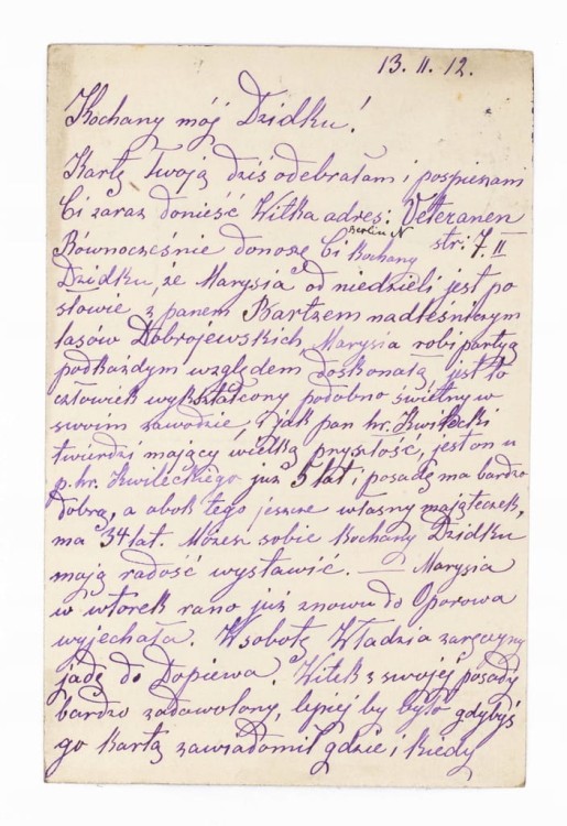 STARA POCZTÓWKA / LIST - CHARLOTTENBURG / POZNAŃ 1912