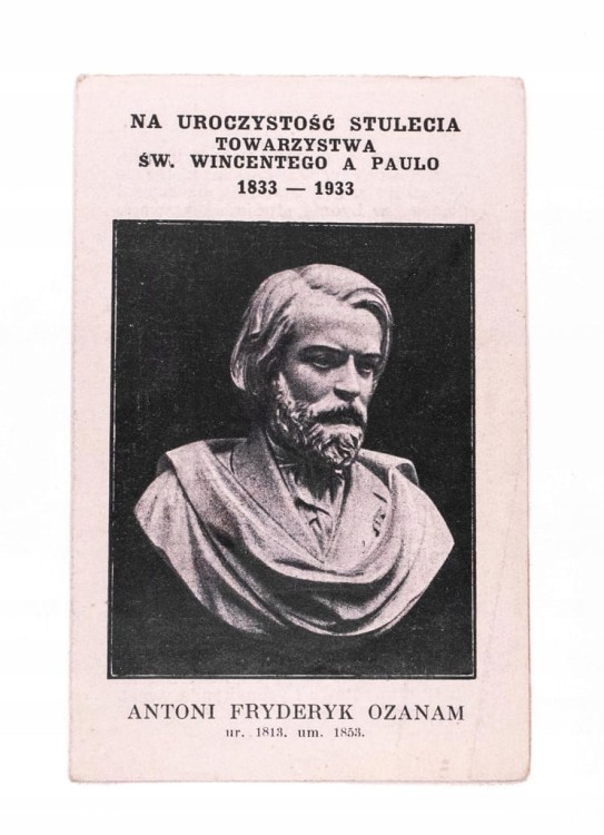 OBRAZEK TOW. ŚW. WINCENTEGO A PAULO - ANTONI FRYDERYK OZANAM, POZNAŃ 1933