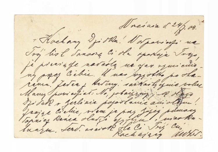 STARA POCZTÓWKA / LIST - BERLIN / WRZEŚNIA 1908