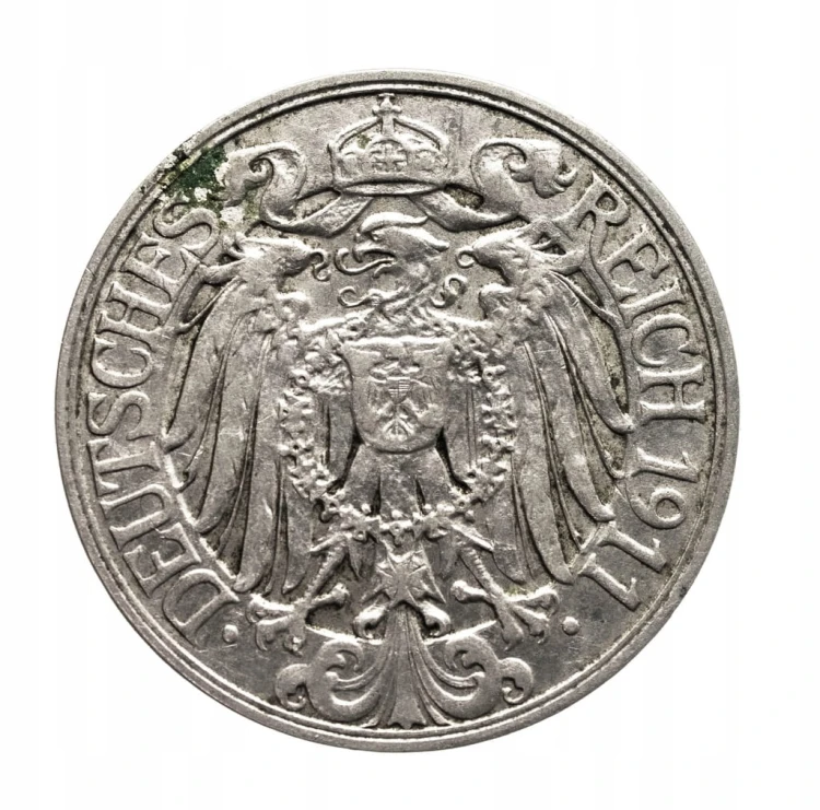 Niemcy, Wilhelm II, 25 fenigów, 1911 A, Berlin.