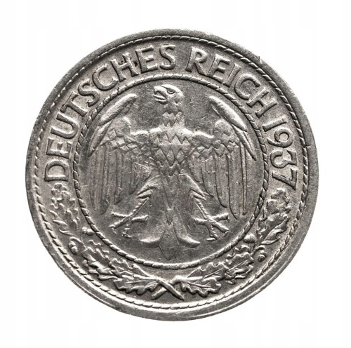 Niemcy, III Rzesza, 50 Reichspfennig 1937 D, Monachium.