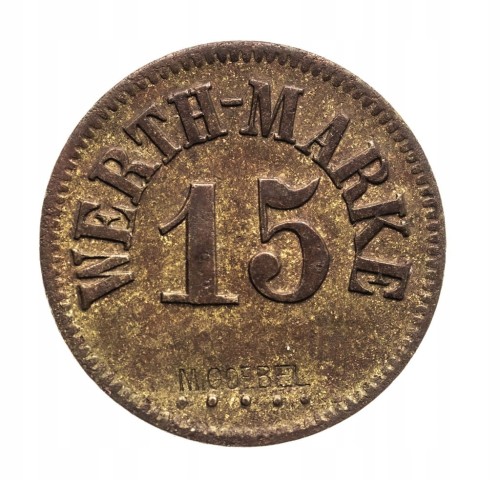 Żeton, 15 WERTH-MARKE, M.GOEBEL