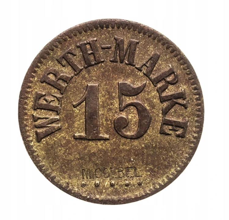 Żeton, 15 WERTH-MARKE, M.GOEBEL