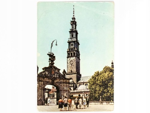 CZĘSTOCHOWA - KLASZTOR NA JASNEJ GÓRZE Z BRAMĄ LUBOMIRSKICH 1969 PRL