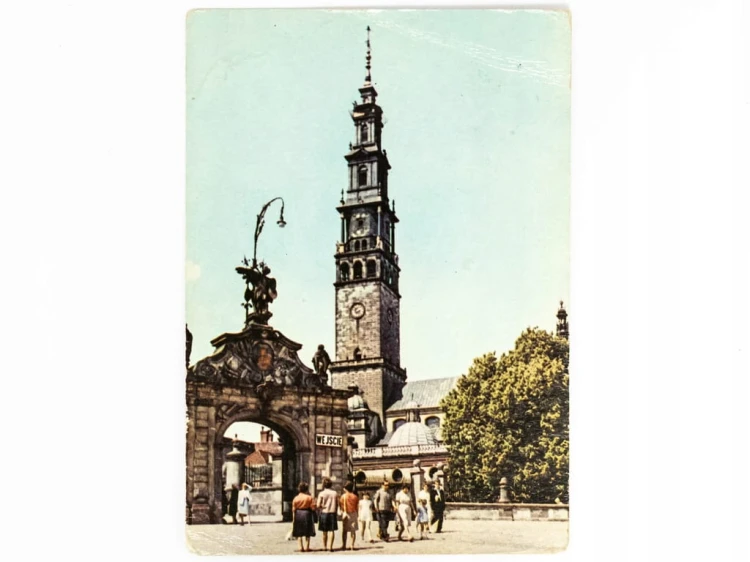 CZĘSTOCHOWA - KLASZTOR NA JASNEJ GÓRZE Z BRAMĄ LUBOMIRSKICH 1969 PRL