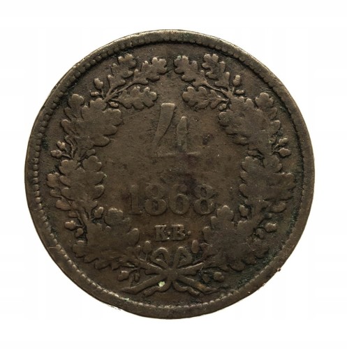 Węgry, Franciszek Józef I, 4 krajcary 1868 KB, Kremnica