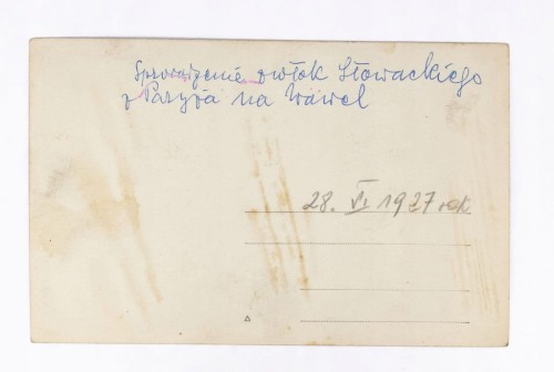 STARA FOTOGRAFIA - SPROWADZENIE ZWŁOK SŁOWACKIEGO Z PARYŻA NA WAWEL 1927