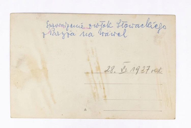 STARA FOTOGRAFIA - SPROWADZENIE ZWŁOK SŁOWACKIEGO Z PARYŻA NA WAWEL 1927