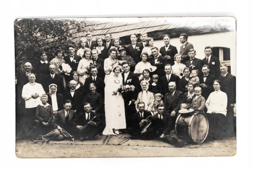 STARA FOTOGRAFIA - ZDJĘCIE ŚLUBNE, WESELE, FOTO KAŁUCCY, DOLSK II RP