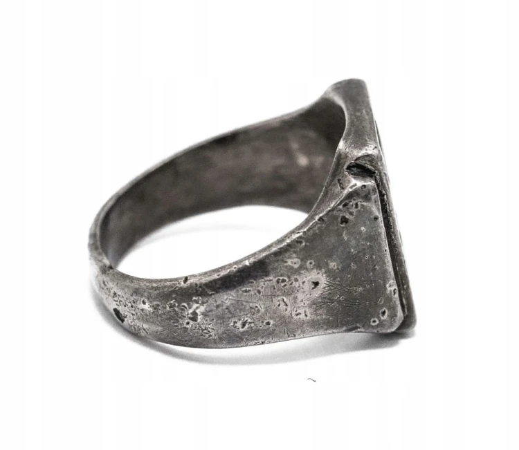 STARY SREBRNY PIERŚCIONEK, SYGNET HARCERSKI R. 21