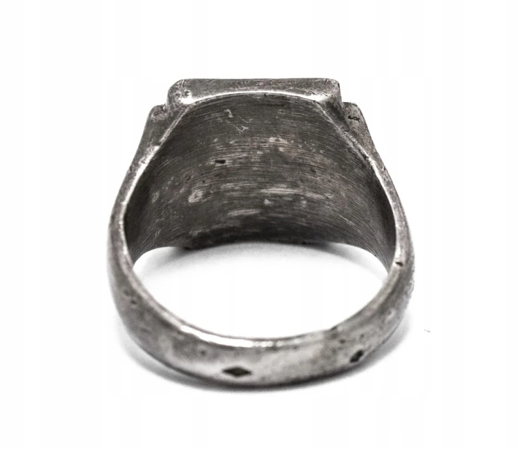 STARY SREBRNY PIERŚCIONEK, SYGNET HARCERSKI R. 21