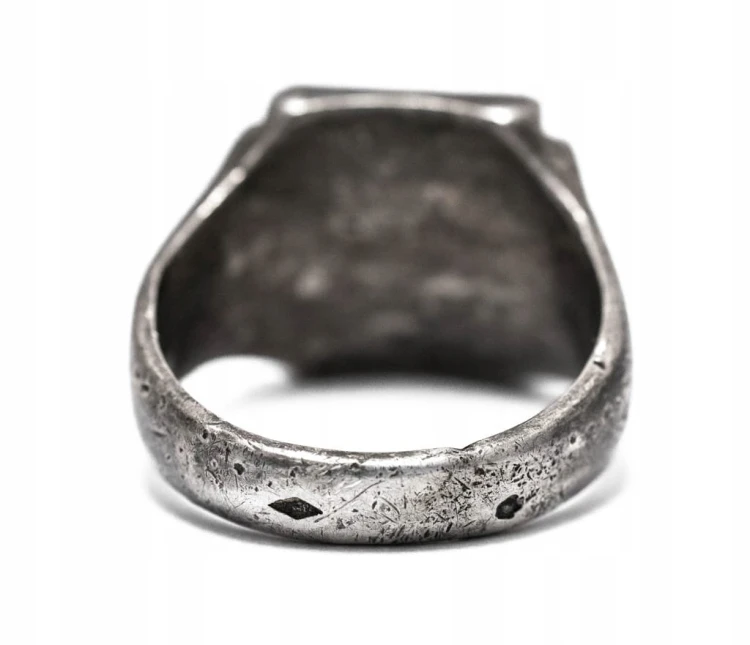 STARY SREBRNY PIERŚCIONEK, SYGNET HARCERSKI R. 21