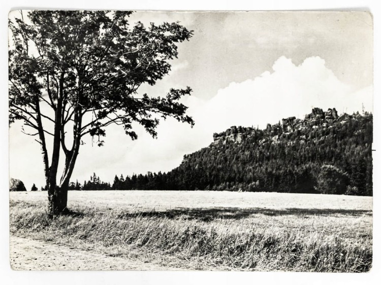 GÓRY STOŁOWE - WIDOK NA SZCZELINIEC 1967 PRL