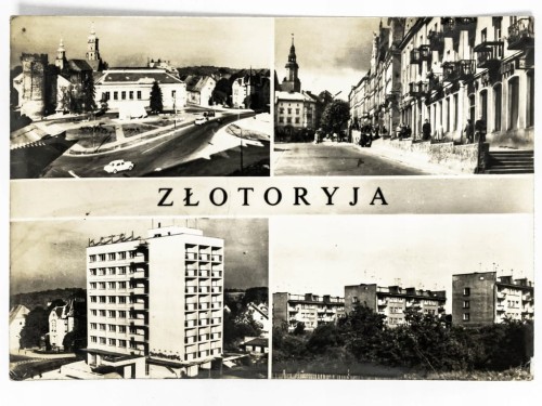 ZŁOTORYJA - PLAC REYMONTA HOTEL POD BASZTĄ PLAC WOLNOŚCI LATA 60. / 70. PRL