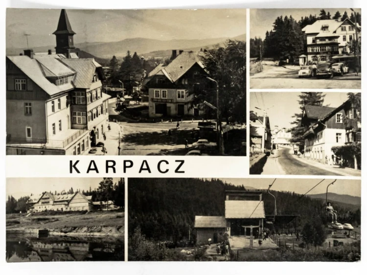 KARPACZ - DOM WYPOCZYNKOWY FWP MIESZKO, HOTELE ORLINEK I BIAŁY JAR 1975 PRL