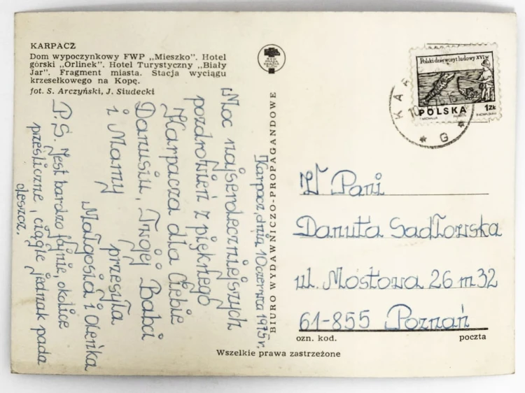 KARPACZ - DOM WYPOCZYNKOWY FWP MIESZKO, HOTELE ORLINEK I BIAŁY JAR 1975 PRL
