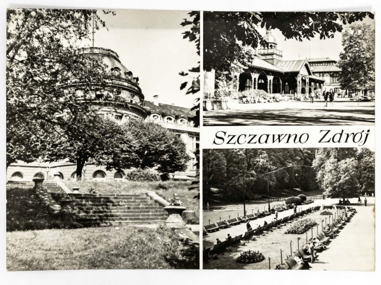 SZCZAWNO-ZDRÓJ - SANATORIUM, HALA SPACEROWA, PARK ZDROJOWY LATA 70. PRL
