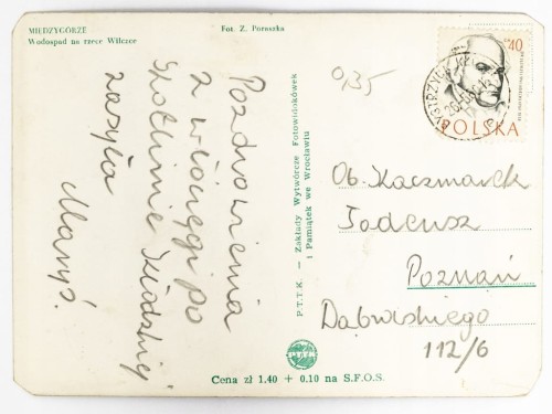 MIĘDZYGÓRZE - WODOSPAD NA WILCZCE 1960 PRL