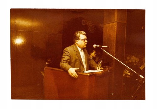 STARA FOTOGRAFIA - DZIEŃ METALOWCA, HCP CEGIELSKI POZNAŃ 1989