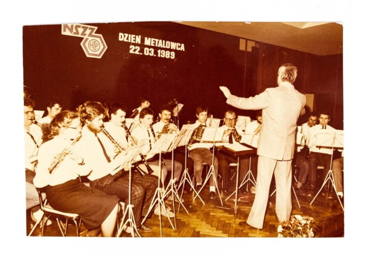 STARA FOTOGRAFIA - DZIEŃ METALOWCA, HCP CEGIELSKI POZNAŃ 1989