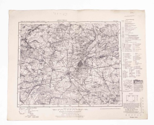 STARA MAPA - LESZNO, OSIECZNA, RYDZYNA, KRZYWIŃ, PONIEC 1934