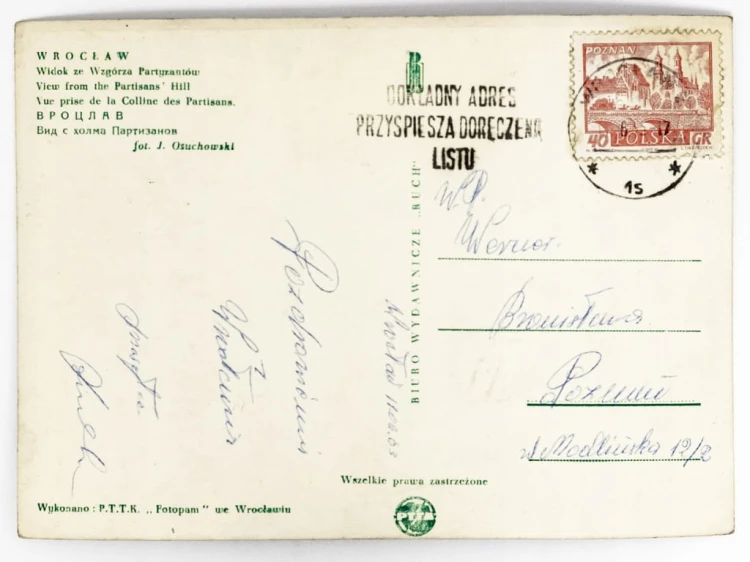 WROCŁAW - UL TEATRALNA Z PAŁACEM LEIPZIGERA I DAWNĄ ŁAŹNIĄ MIEJSKĄ 1963 PRL