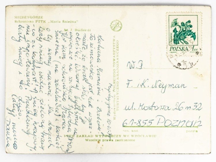 MIĘDZYGÓRZE - SCHRONISKO PTTK MARIA ŚNIEŻNA 1975 PRL