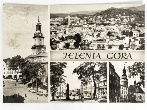 JELENIA GÓRA - RYNEK, PANORAMA, PLAC B. BIERUTA, BASZTA WOJANOWSKA 1971 PRL