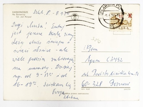 KARKONOSZE - SCHRONISKO GÓRSKIE NA SZRENICY ZIMĄ 1974 PRL